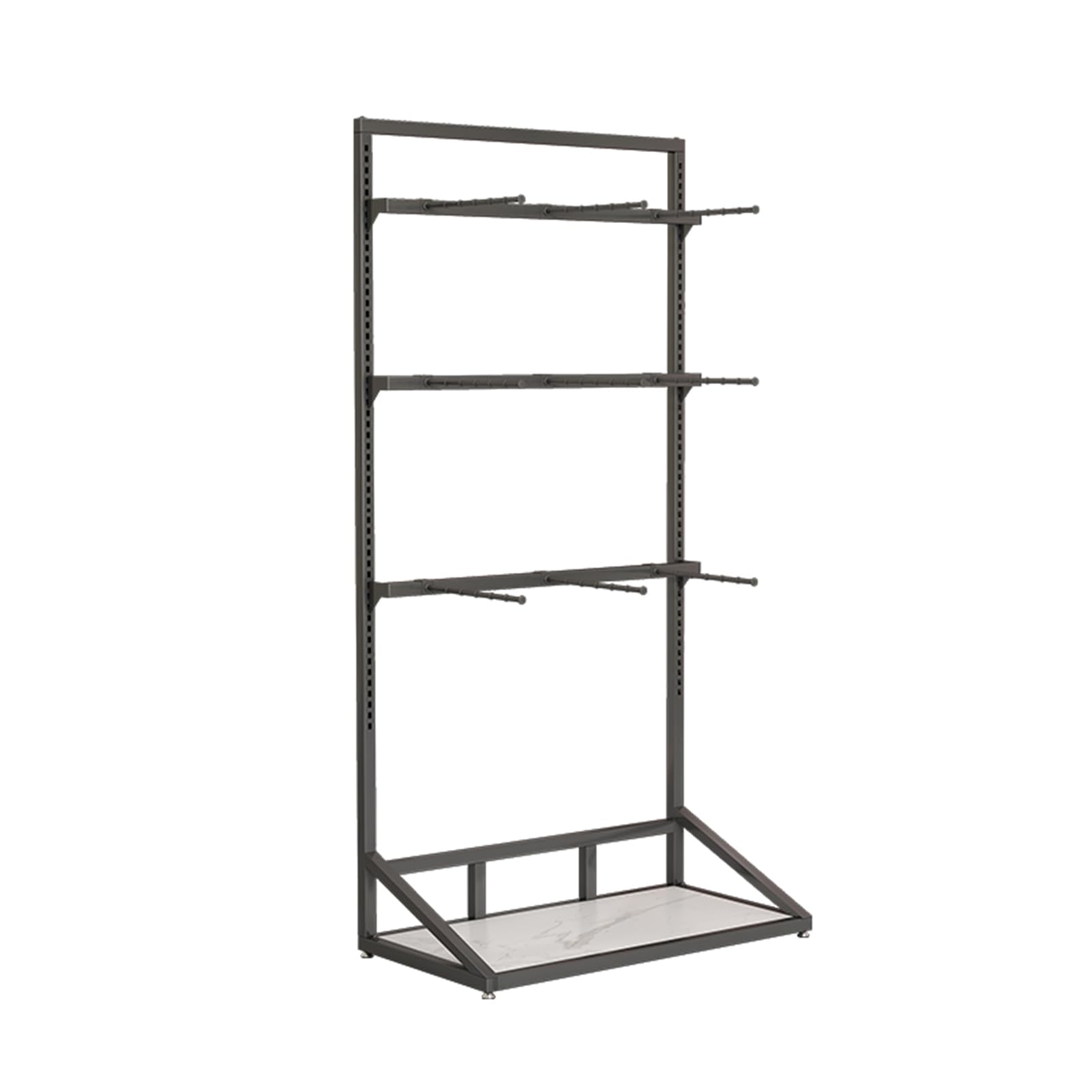 Présentoir à vêtements sur pied rangement d'écharpes organisation magasin de détail