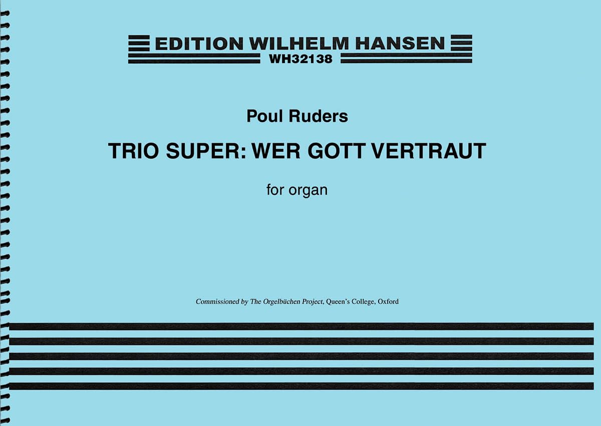 Partition orgue Trio Super Wer Gott Vertraut choral allemand orgue religieux