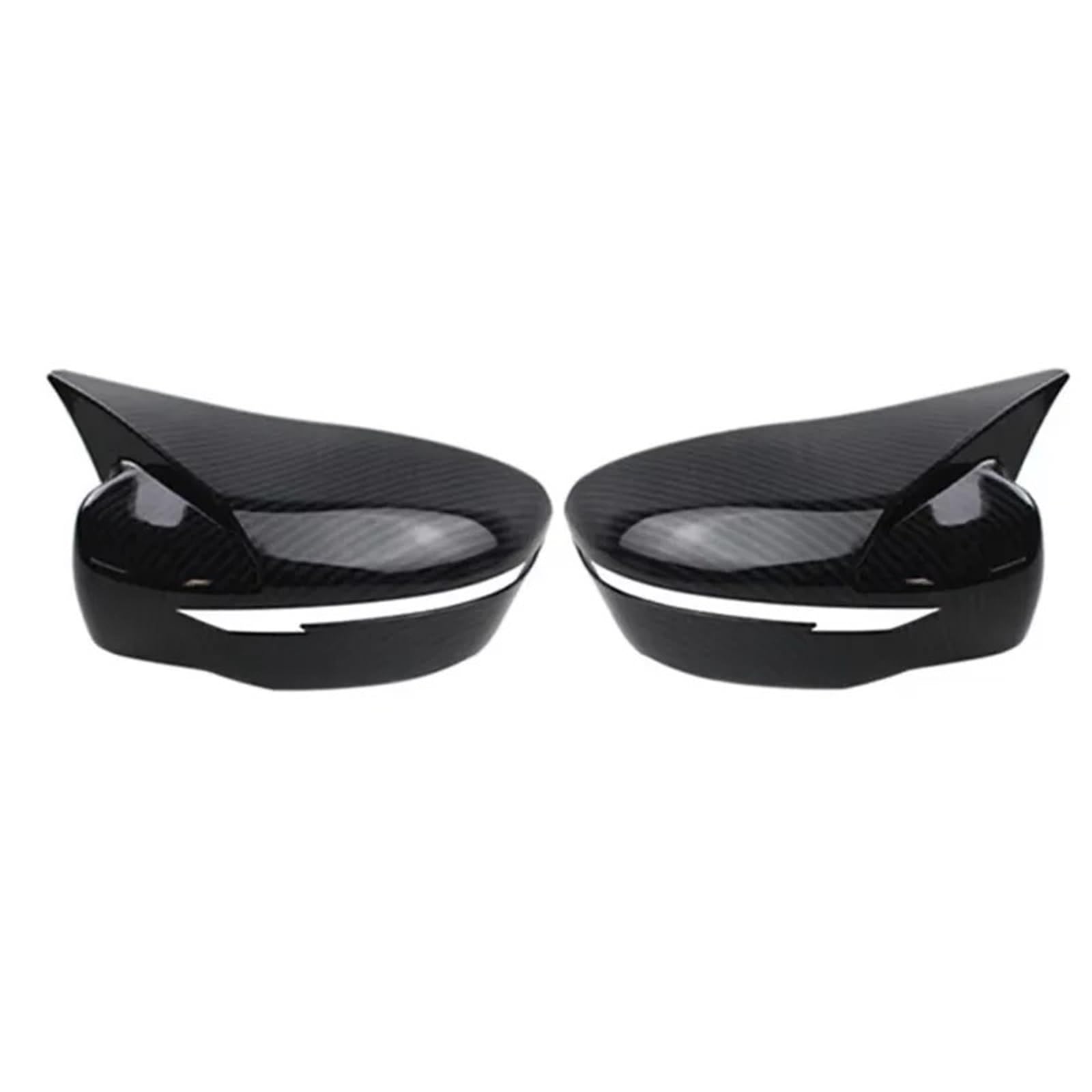 Car Mirror Cover for Nissan for Qashqai for X-Trail for Murano for Rogue 2015-2019 Car Rearview Side Mirror Cover Wing Cap Rear View Case Trim Sticker(Carbon)