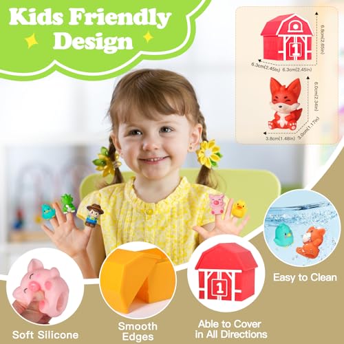 Image of Montessori Learning Toys for 1,2,3 Year Old Toddlers, 20Pcs Farm Animal Preschool Sensory Toys for Counting, Matching, Sorting & Fine Motor Games, Christmas Birthday Easter Gift for Baby Boys Girls