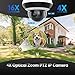 Koiron DS-2DE2A404IW-DE3,Hik 4MP PTZ PoE Camera Outdoor, 4X Optical Zoom, 16X Digital Zoom, 355° Pan & 90° Tilt, IP66, IK10,H.265+,DarkFighter (2.8-12MM) Lens International Version Fully Upgrade-able
