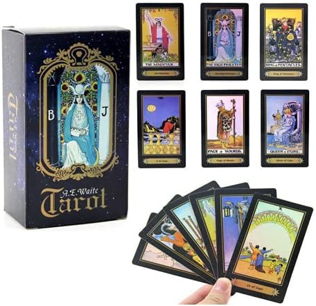 78 Tarot Cards, Fate Forecasting Cards Game Set, Divination Future Telling Game Card Set Suitable for Family Friends Gathering and Beginners