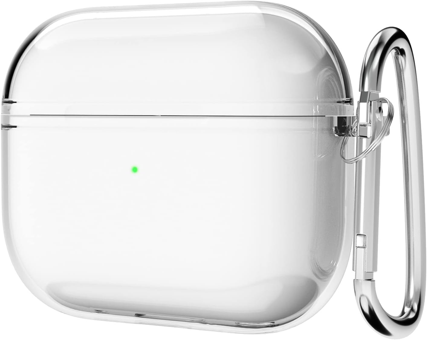 for Apple AirPods 4 ​​​​​​​Case Cover with Keychain, Soft Skin Silicone Case Cover, Full Protective Case Cover Compatible with Apple AirPods 4 Case 2024 (Transparent)-image-47
