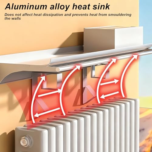 Cache-radiateur mural sans perçage pour salon élégant et sans travaux - 4