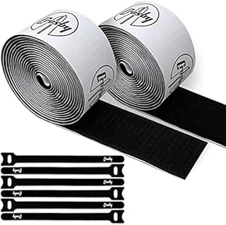 Crosby Pedalboard Grip Kit - 3 Metres of Heavy Duty Hook & Loop Tape Plus 6 Reusable Cable Ties for Guitar or Bass Pedal Board Mounting and Cable Management