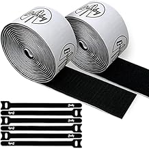 Crosby Pedalboard Grip Kit - 10 Feet of Heavy Duty Hook & Loop Tape Plus 6 Reusable Cable Ties for Guitar or Bass Pedal Board Mounting and Cable Management