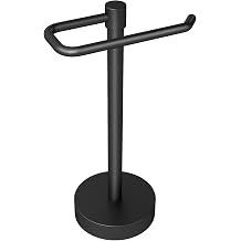 YUMORE Hand Towel Holder Stand Countertop Towel Rack Free Standing Towel Bar Hanger for Bathroom Kitchen Pro Matte Black