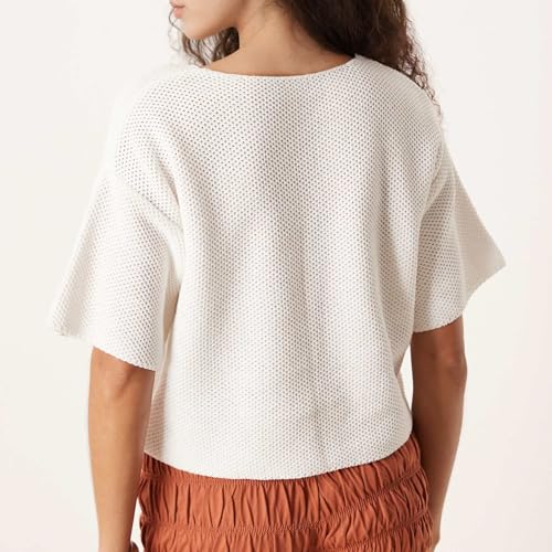 Ainangua Womens Casual Cardigan Summer Short Sleeve Crew Neck Button Down Knit Sweater Tops Lightweight Travel Outfits2