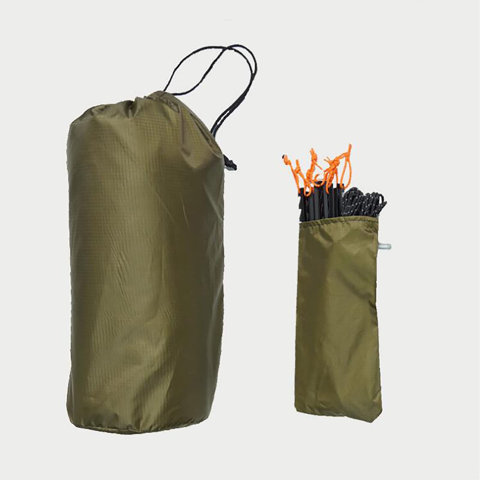 Namioty kempingowe Tarp Oliwkowy zielony Przenośny hamak Deszcz Fly do kempingu, Ultralekki wodoodporny schronienia, Wielokrotnego użytku Prostokątny Tarp ze kołkami, linami wiatrowymi i torbą