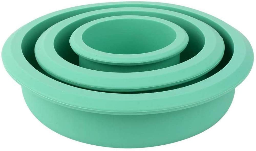 Stampi Per Torta a 3 Strati Stampo Per Torta In Silicone Rotondo Stampo Per Cottura Piatto Per Pizza Stampo Fai-Da-Te Strumenti Rotondi