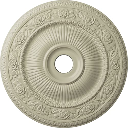 Ekena Millwork CM24LO1CYF 24-1/4" x 3-7/8" x 2" Logan Ceiling Medallion, Clear Yellow