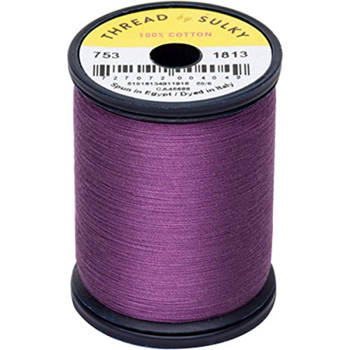 Sulky 753-1813 Cotton & Steel Thread 50wt 660yd-Plum Wine miniatura 1