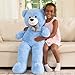 MaoGoLan Giant Teddy Bear Plush Toy - Ultra Soft & Cute Large Stuffed Animal 39 inches, Perfect for Baby Showers, Birthdays, Valentine Day Gifts (Kids, Couples, Family),Blue
