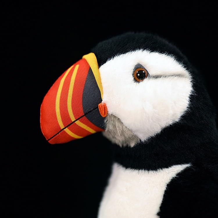 Giocattolo di peluche realistico del puffino