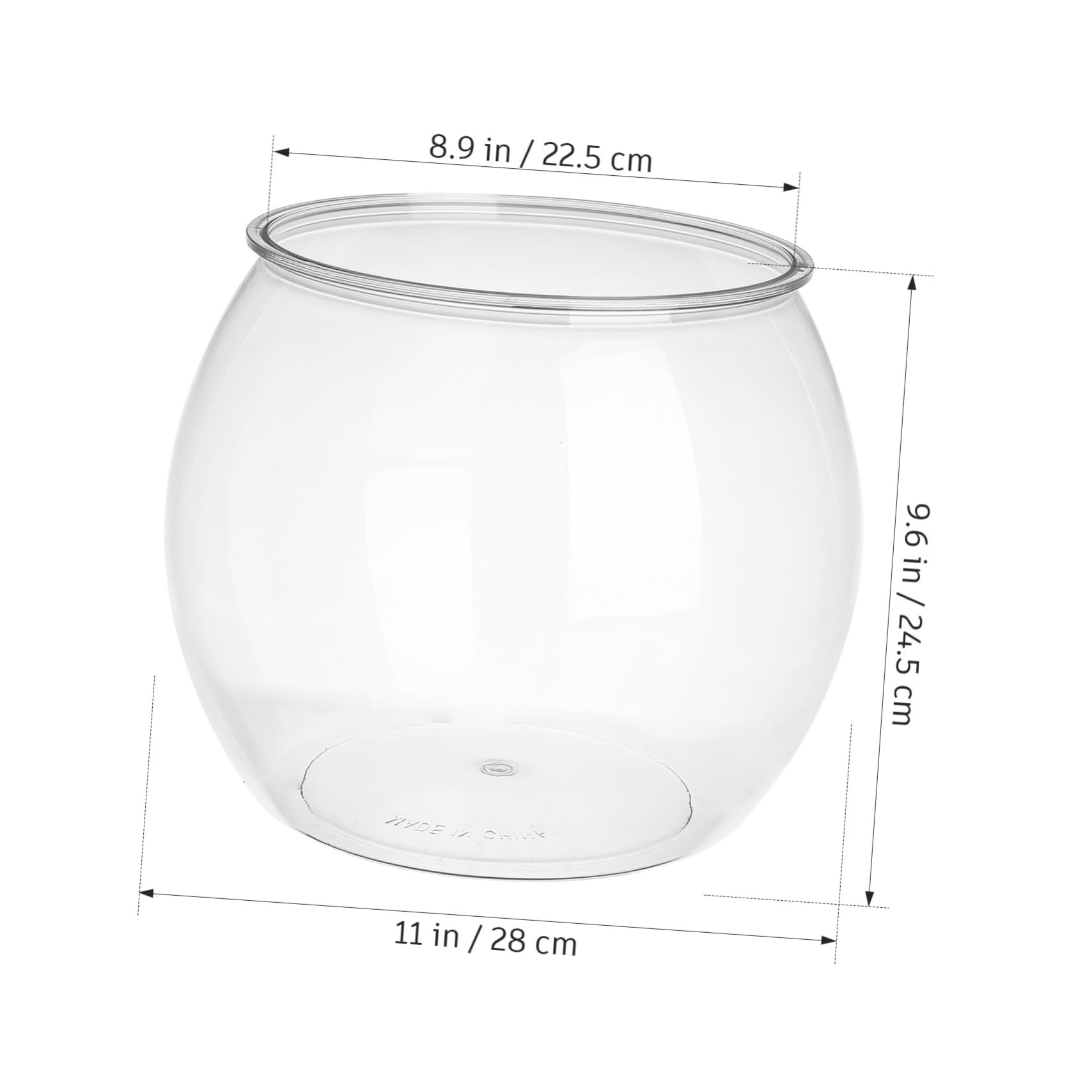 POPETPOP Pecera De Plástico Ligera y Transparente Ideal para Decorar Tu Oficina o Hogar