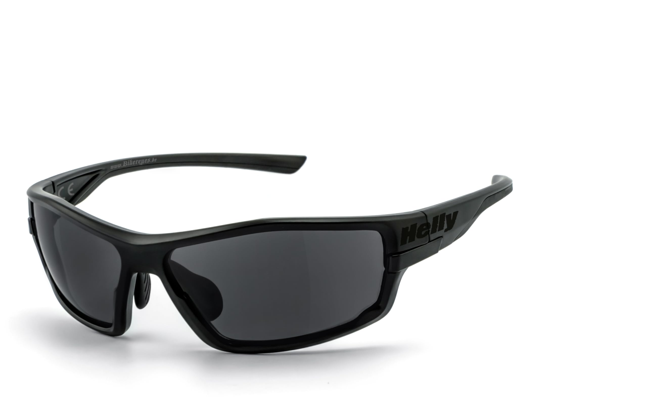 HELLY® - No.1 Bikereyes®, occhiali da motociclista, occhiali da sole da moto, anti-appannamento, antivento, infrangibili, massimo comfort (fumo, arancione e trasparente [597])