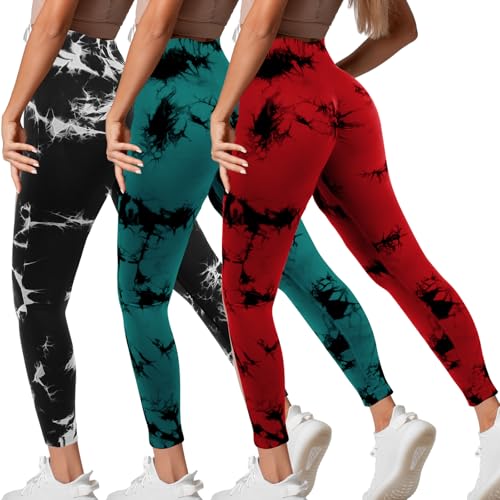 Leggings sin costuras y elásticos que realzan los glúteos en un práctico paquete de 3