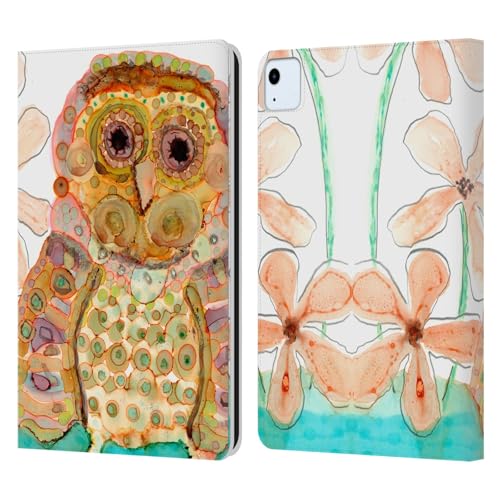 Étui portefeuille en cuir pour iPad Air 11 design hibou mignon et protecteur