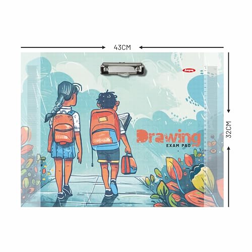 Image of Anupam A3 Extra Large Clipboard - 43 x 32 cm Multiprinted Wooden Drawing Board with Decorative Clip - Design Horizontal Lap Board for Sketching, Art, and Writing Supplies - Trendy Lap Board (Print 2)