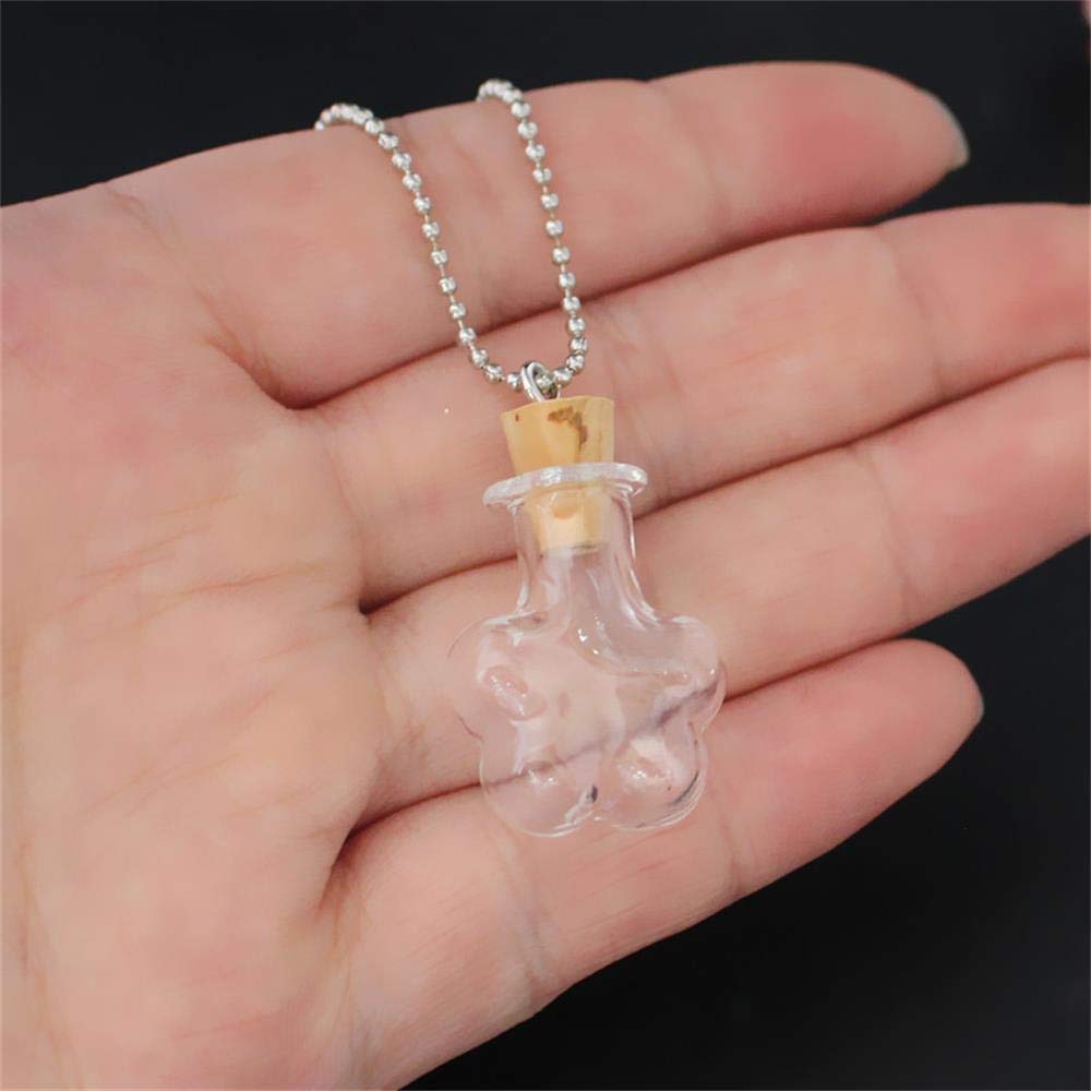 Amazon.co.jp: 5点 20x20mm 空のボトル ネックレス コルクボトル