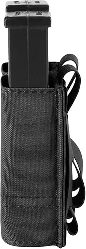 Miniatura 3 de KRYDEX Funda para cargador de pistola simple/doble, funda de nailon para cargador de 9mm con inserto de funda de cargador de liberación rápida
