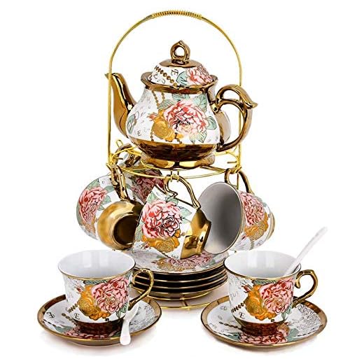 Cfbcc Tamaño pequeño 20pcs, Juego de té, Juego de café de cerámica Juego de café de la Tarde té café té café Sistema, Juego de té