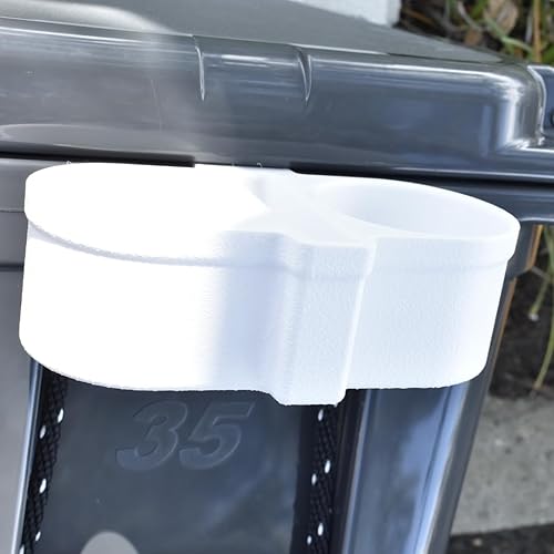 Miniatura 4 de Accesorio para portavasos compatible con enfriadores Yeti 35  Soporte para bebidas para enfriadores  Fabricado en Estados Unidos (blanco, dos tazas)
