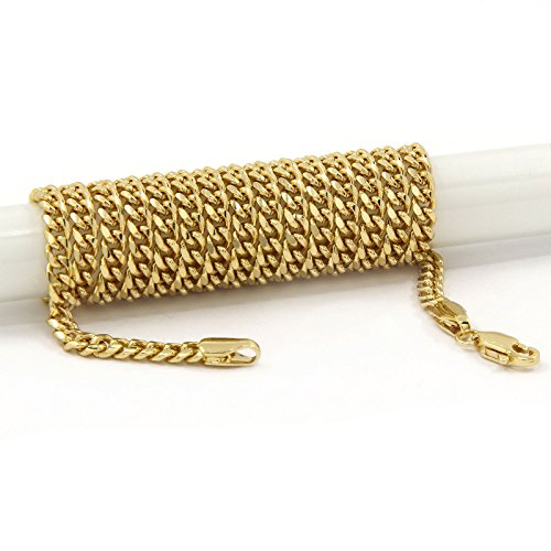 Mens 14K Gold Plated Hip Hop Round Lion Cz Pendant 3Mm 24" & 30" Cuban Chain #TOP4