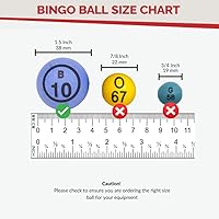 Vista 3 de MR CHIPS Bolas de bingo profesionales de 1.57" (40 mm) multicolor de doble número, estilo de ping pong, solo para jaula manual
