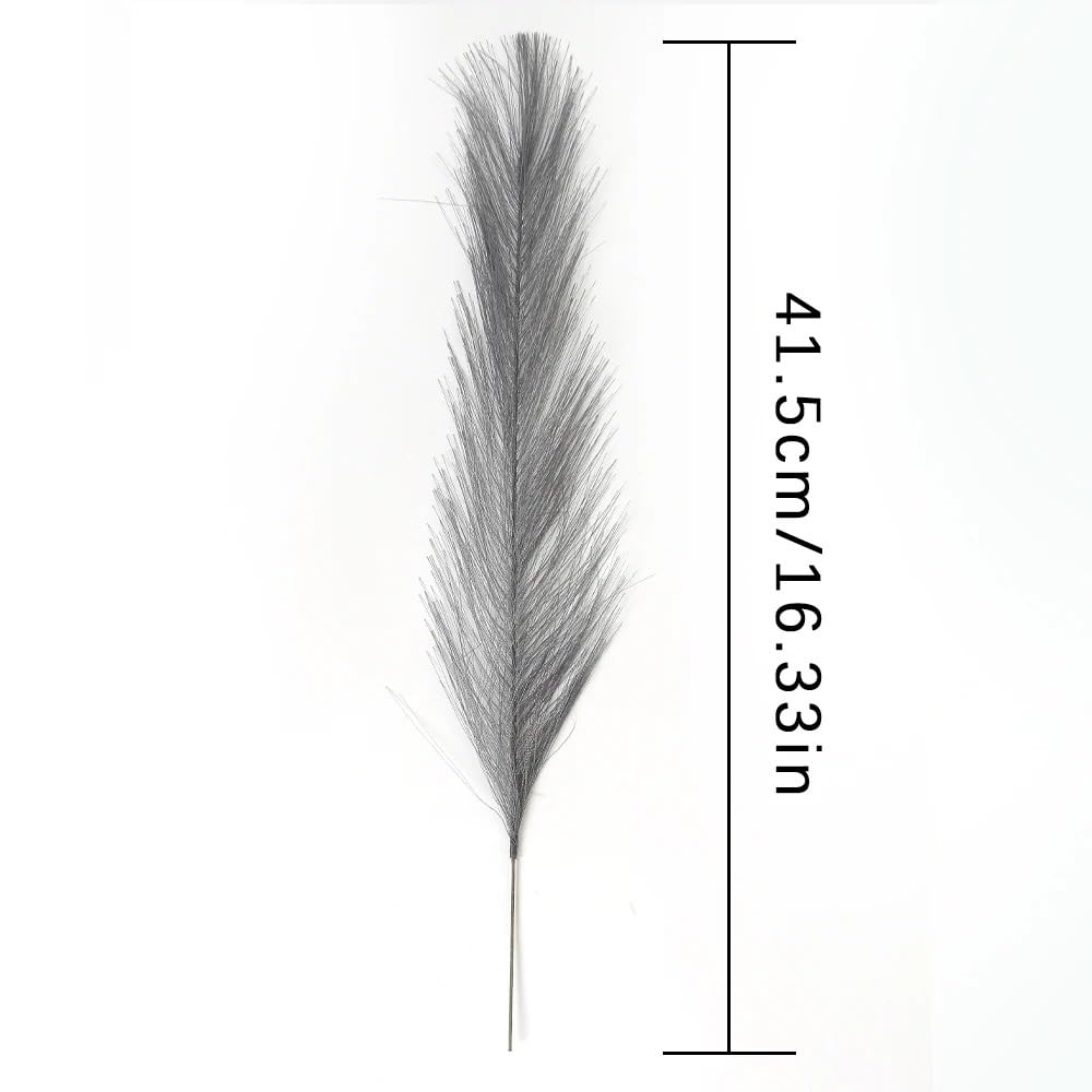 Bouquet de Pampas artificielles en Soie Multicolore, 40 cm, Lot de 10 ou 15(Curry,15pcs)