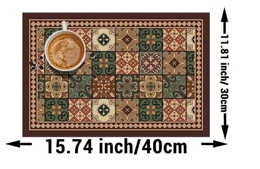 Image of Dratal Coffee Mat for Espresso Machine Station Accessories and Organizer, Hide Stain Rubber Backed Absorbent Dish Drying Pad for Kitchen Counter. (Multi)