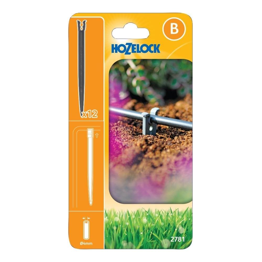 Hozelock Peg/Stakes for 4mm Pipeline (12 Pack)