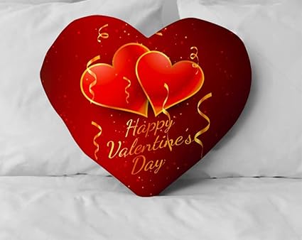 DreamVio Love Heart Shaped Velvet Cushion/Plush/Pillow for Gifting on Birthdays,Anniversaries, Valentine Day Color - Multi (Size- 15x17 inch) Shape 33
