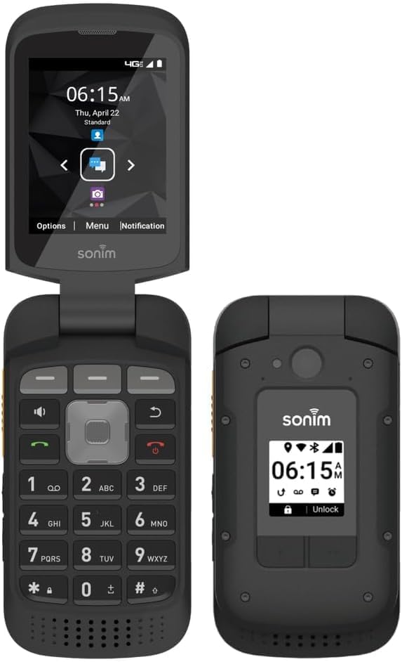 Sonim XP3 Plus XP3900 | 4G LTE | 2/16GB | AT&T | Rugged Flip Phone | Black (Renewed)