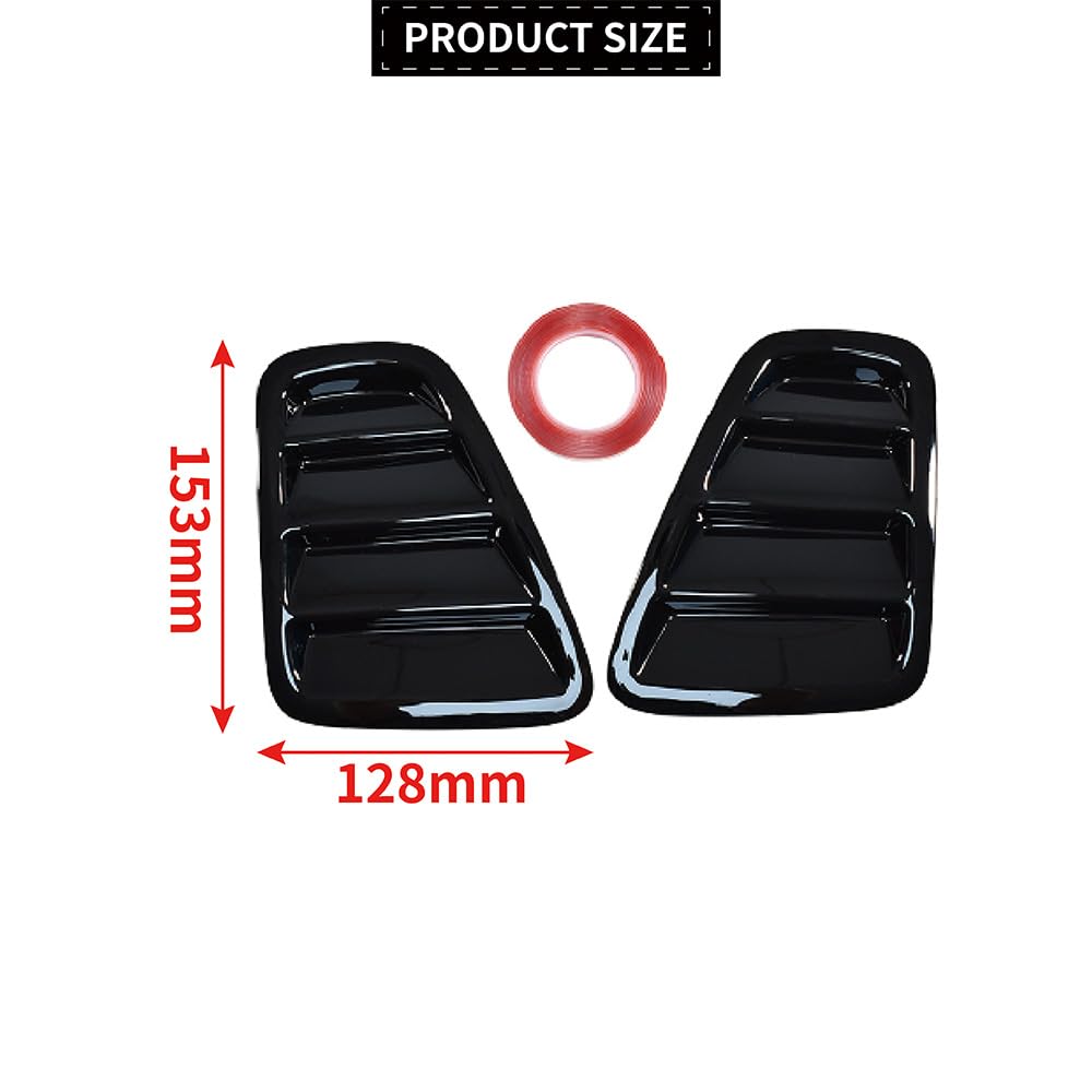 Inserti per luci posteriori con aeratori compatibili con Fiat 500 Abarth 595 695, ventola in ABS effetto carbonio, rivestimento per luci posteriori e pannello decorativo per esterni, accessori per