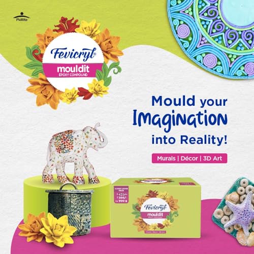Fevicryl Mould It, 900 g, Clay Set for Modelling and Sculpting, Air Dry Clay for Art and Craft, Gift for Artists, Students, Children (Image - 3)