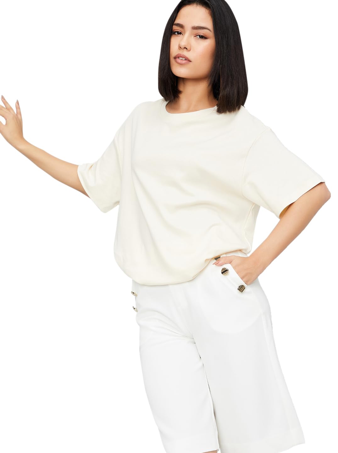 max Women's Solid Regular Fit Tshirt-picture-30