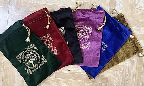 Indian Consigners ICAP001 Soft Velvet Pouch For Tarot, Altar, Rune, Gift, Crystal, Jewelry Wrap Bags thumb #4