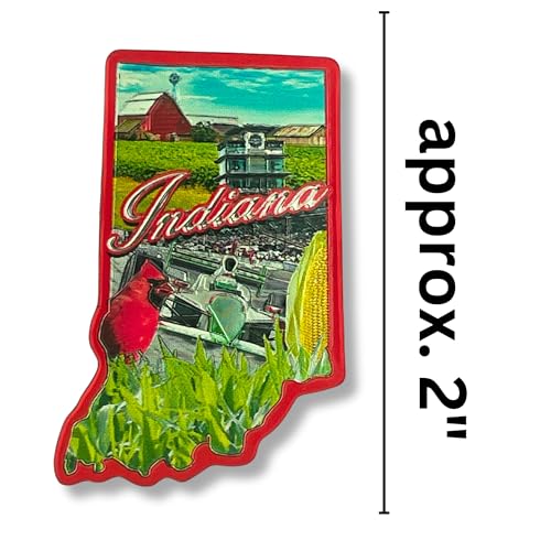 Imán decorativo con forma de Indiana de 2 pulgadas miniatura 3