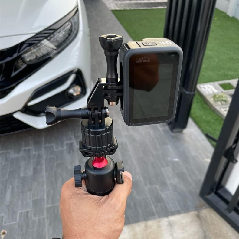 Miniatura 6 de Adaptador para cámaras GoPro - Adaptador de montaje en brazo de codo de dirección de 90 grados con tornillo de pulgar compatible con GoPro Hero