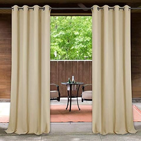 StangH Beige Outdoor Waterproof Curtains Cover