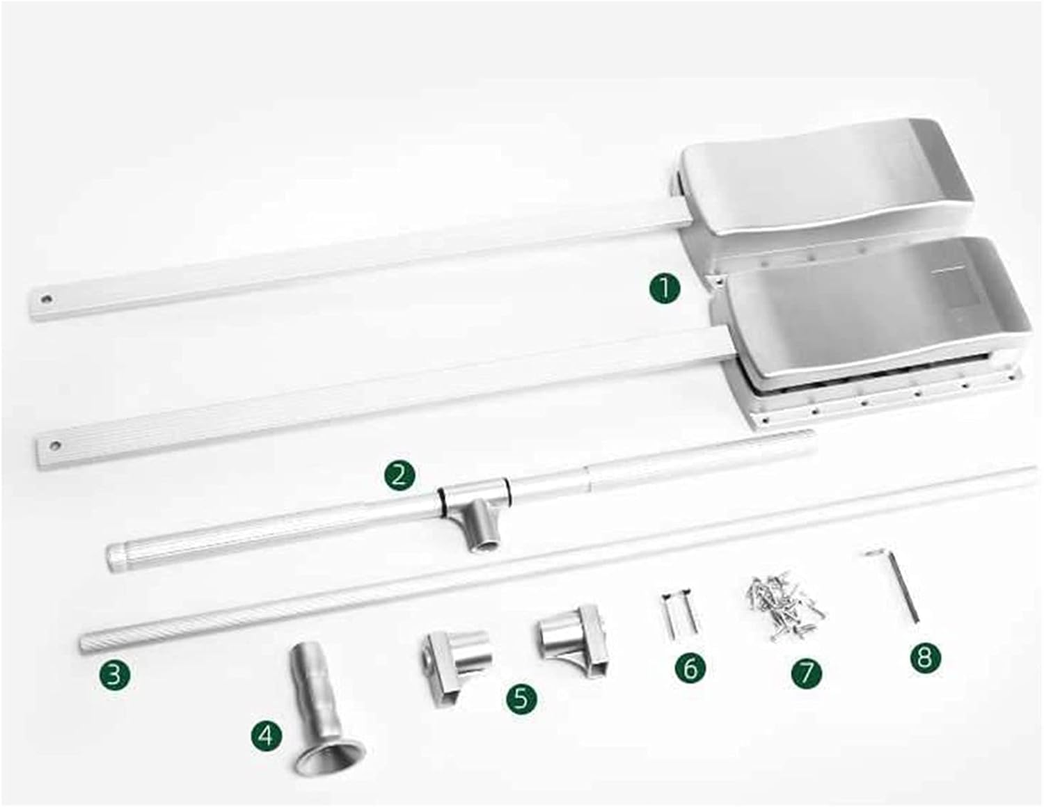 Adjustable Drop-Down Hanging Wardrobe Rail 450mm-1150mm, Space-Saving Design, 15kg Capacity, Perfect for Closet Organization (Size: 600-830mm)