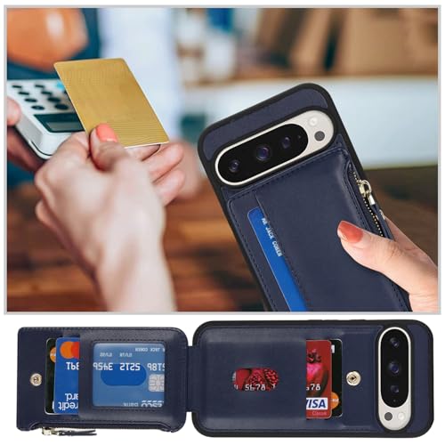 Image of Cavor for Google Pixel 9 Pro XL Case Wallet with Card Holder, Blue
