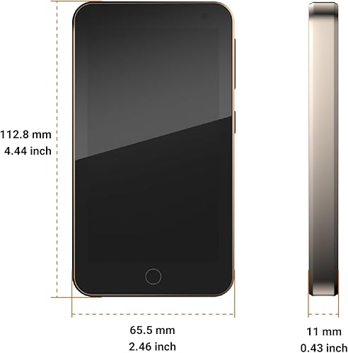 Miniatura 7 de Reproductor MP3 de 160 GB con Bluetooth y WiFi, reproductor de música de transmisión de Android con Spotify, pantalla táctil portátil de 4 pulgadas,