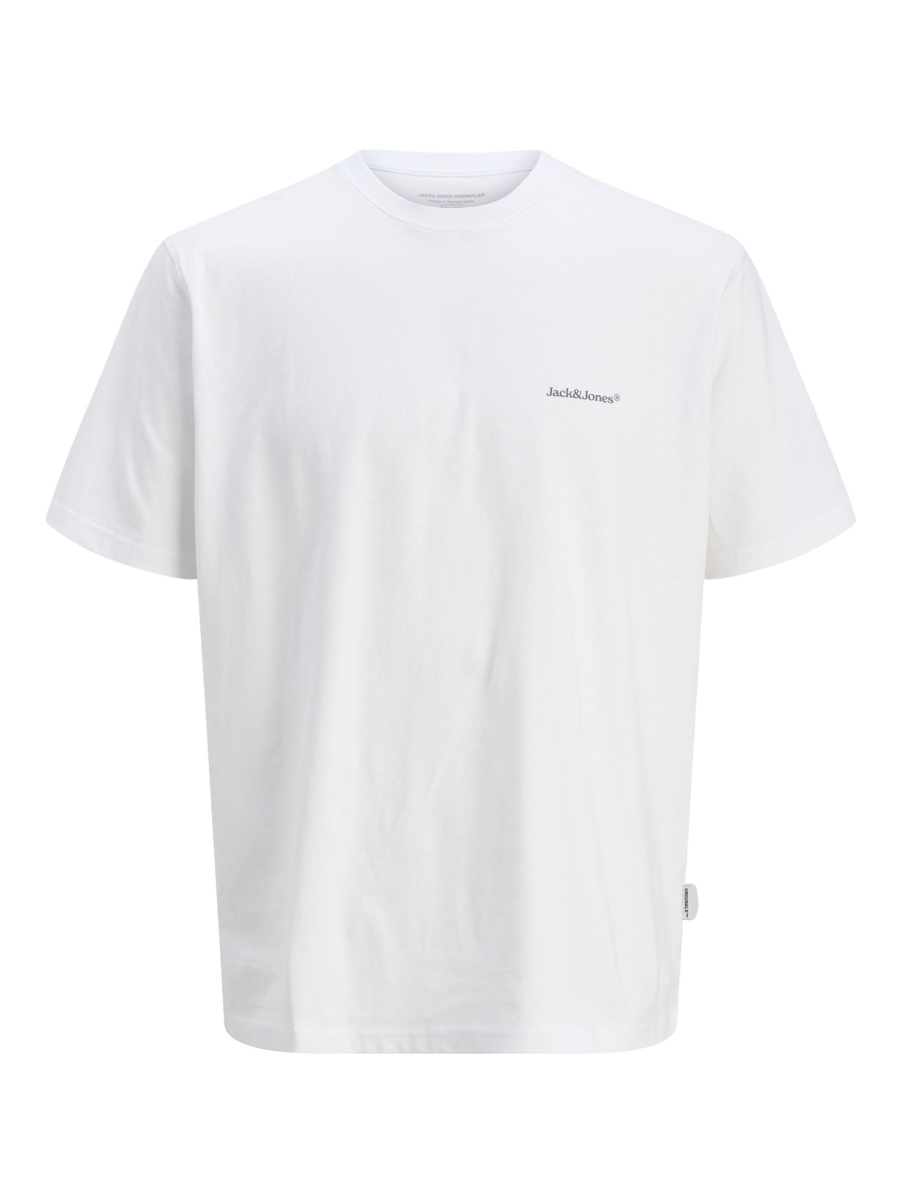JACK & JONES Jorsplit Back Tee SS Crew Neck, Bright White, M