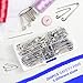Sicherheitsnadeln 260 Stück 5 Größen NäHzubehöRstifte Aus Vernickeltem Stahl für Handwerk Pinning Säumen Dressmaking Nähen Sicherheitsnadel Set (260, Silber)
