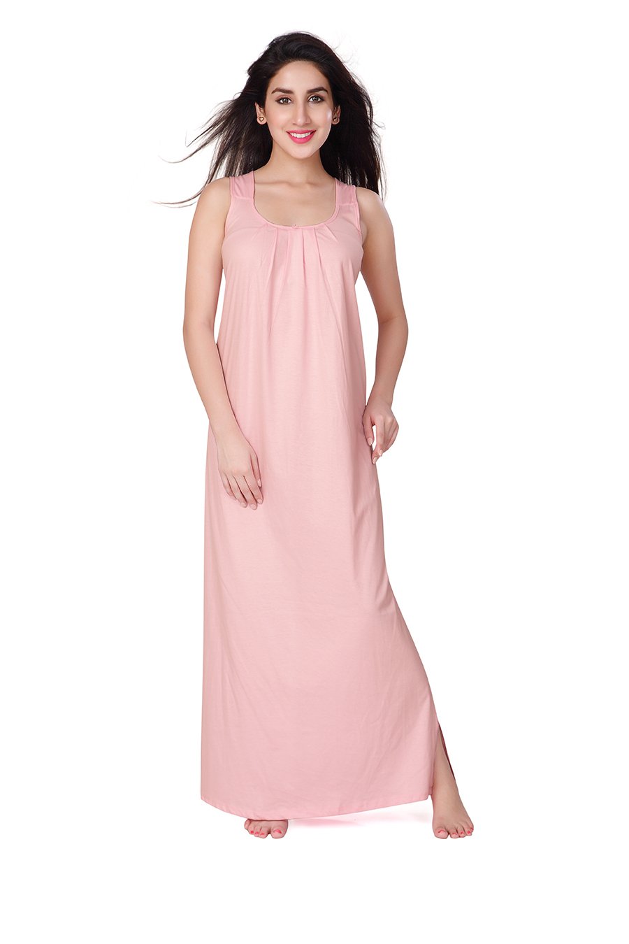 Honeydew Women's Hosiery Cotton Night Gown/Maxi/Sleepwear/Nighty for Laddies (Free Size)