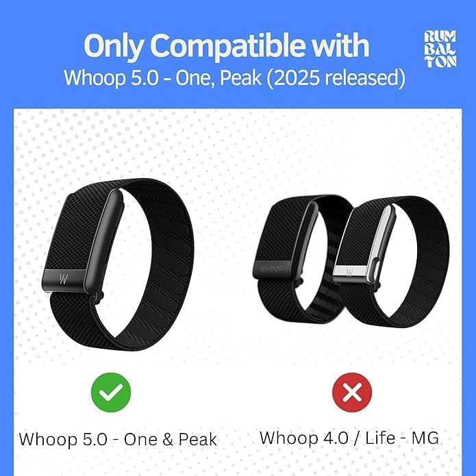 Image of Hydra Soft Wrist Strap for Whoop 5.0 One /Peak /Life MG Band Strap - Durable, Adjustable Fitness Tracker Strap | Breathable, Comfortable Bands for Workout, Sleep, and Health Monitoring (Device Not Included)