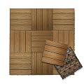 NewTechWood – UltraShield Naturale Deck Tiles for Outdoor Flooring, Weather-Resistant Patio Flooring, Set of 10 1x1-foot Interlocking Deck Tiles, Outdoor Patio Tiles, Peruvian Teak
