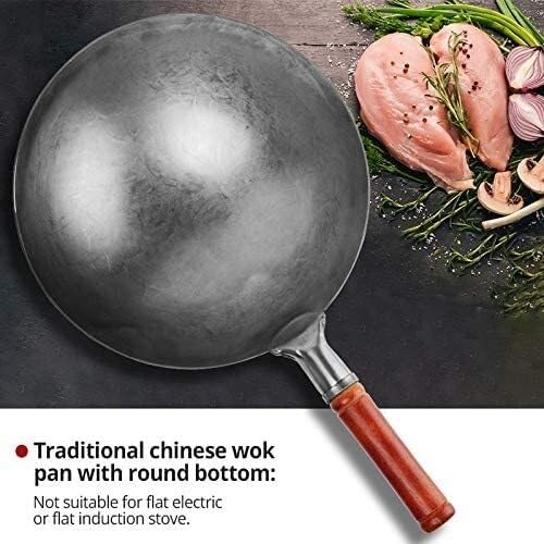 Wok tradicional de hierro fundido hecho a mano miniatura 5